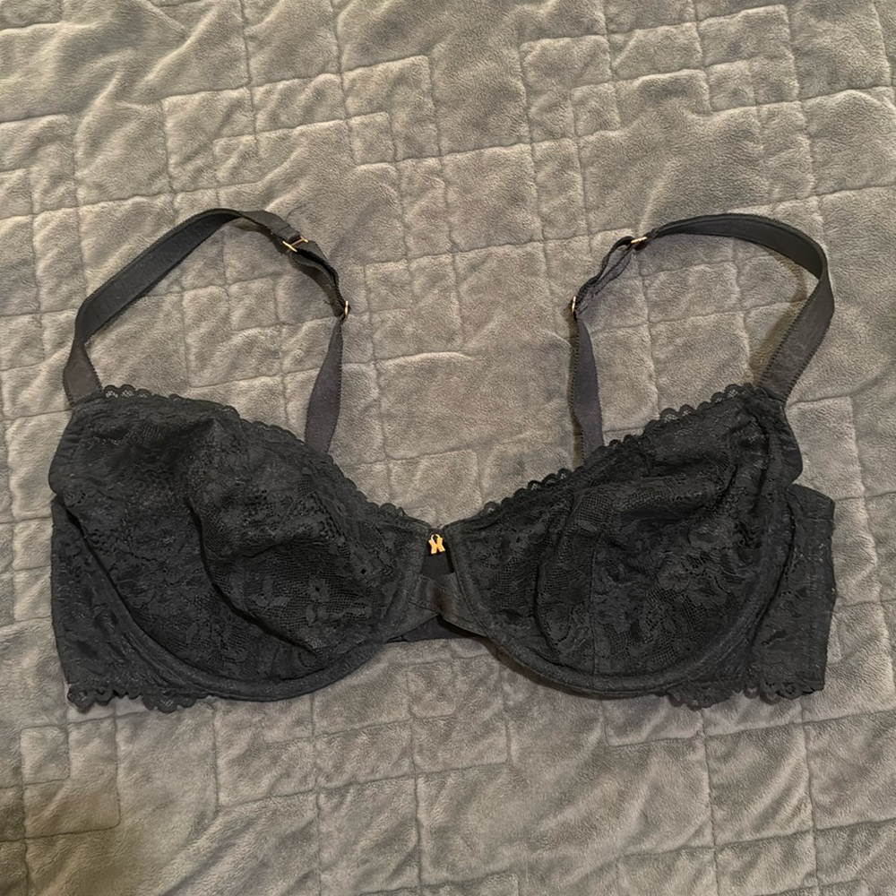 Savage x Fenty Unlined Black Bra Size 38DD